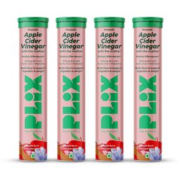 Plix Life Probiotic Apple Cider Vinegar,  15 tablet(s)  Apple Burst (Pack of 4) -24