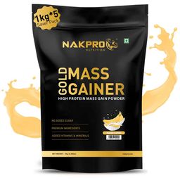 Nakpro Gold Mass Gainer,  2.2 lb  Banana (Pack of 5) -image-83