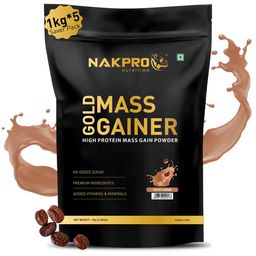 Nakpro Gold Mass Gainer,  2.2 lb  Coffee (Pack of 5) -image-84