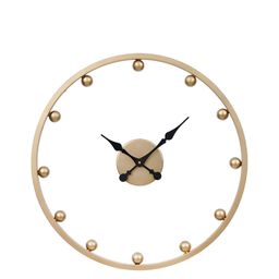 CHRONIKLE Gold-Toned Metal Round Contemporary Wall Clock-image-18