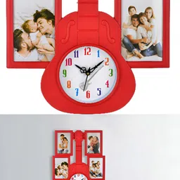 Attractionz Red Contemporary Round Shaped Analogue Wall Clock-4
