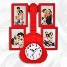Attractionz Red Contemporary Round Wall Clock-9