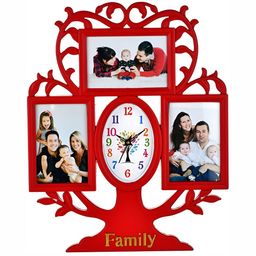 Attractionz Red Oval Contemporary Analogue Wall Clock-image-40