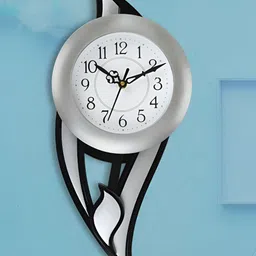 Attractionz Silver-Toned Wall Clock-image-86