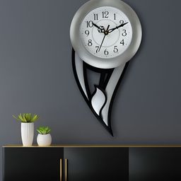 Attractionz Silver-Toned Wall Clock-image-63