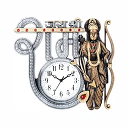 Attractionz SilverToned and CopperToned Round Textured Traditional Wall Clock-image-74