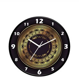 IIK COLLECTION Black Printed Contemporary Round Shaped Wall Clock-image-18