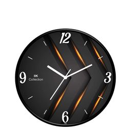 IIK COLLECTION Black & White Printed Round Contemporary Wall Clock-image-44