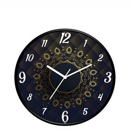 IIK COLLECTION Black & White Printed Round Contemporary Wall Clock-image-21