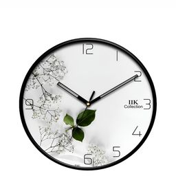 IIK COLLECTION Black & White Printed Round Contemporary Wall Clock-image-17