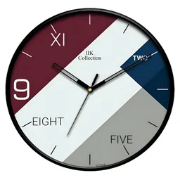 IIK COLLECTION Black Printed Contemporary Wall Clock-picture-10