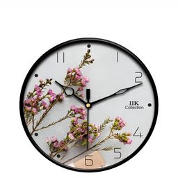 IIK COLLECTION Black & White Printed Round Contemporary Wall Clock-image-11