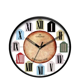 IIK COLLECTION Black Printed Contemporary Wall Clock-picture-22