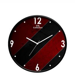 IIK COLLECTION Black & Maroon Printed Round Contemporary Wall Clock-picture-20