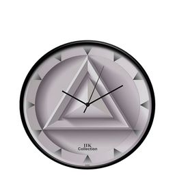 IIK COLLECTION Black & White Printed Round Contemporary Wall Clock-image-36