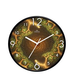 IIK COLLECTION Black & Green Printed Round Contemporary Wall Clock-image-90