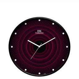 IIK COLLECTION Black & Pink Printed  Round Contemporary Wall Clock-4