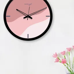 RANDOM Pink & White Analogue Contemporary Round Wall Clock-28