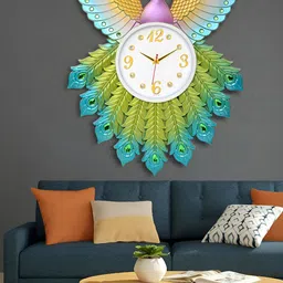 Attractionz Blue Round Textured Contemporary Wall Clock-picture-32