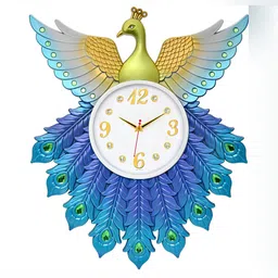 Attractionz Blue Textured Round Contemporary Wall Clock-image-10