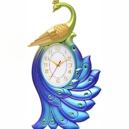 Attractionz Blue Textured Oval Contemporary Wall Clock-image-29