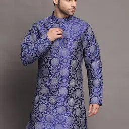 Utsav Fashion Floral Printed Mandarin Collar Long Sleeves Straight Kurta-41