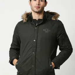 Pepe Jeans Men Green Parka Jacket-image-56