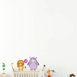 rawpockets Multicolored Animal Squad PVC Vinyl Wall Stickers-image-98