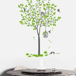 rawpockets Green Tree With Birds & Nest Wall Sticker-picture-34