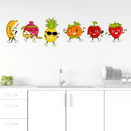 rawpockets Multicoloured Fruits Cartoon Printed Wall Stickers-image-17