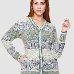 aarbee Woven Design Acrylic Cardigan-picture-11