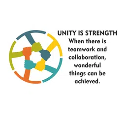 rawpockets Multicolored Unity is Strength Wall Stickers-image-55