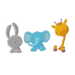 rawpockets Multicolored Cute Animals Cartoon Wall Stickers-image-73