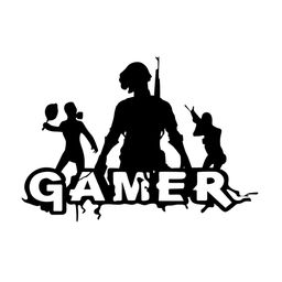 rawpockets Black PUBG Gamer Wall Stickers-image-53