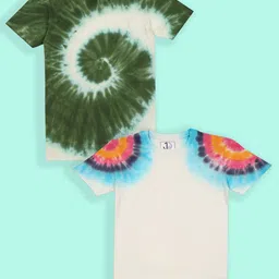 Jumping Joey Boys Pack Of 2 Dyed Pure Cotton Longline Loose T-shirt-image-15