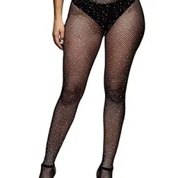 Softwrap Rhinestone Studded Fishnet Stretchable Stocking-image-12