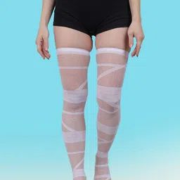 COLOR STYLE Patterned Semi-Sheer Stockings-image-69