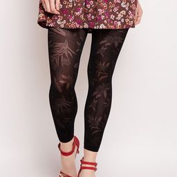 Lebami Woman Black Self Design Stockings-image-52