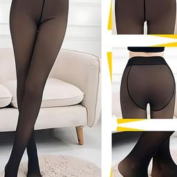 Hill Islands Dual Tone Semi Sheer Fleece Stockings-image-52