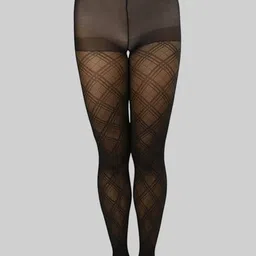 PLUMBURY Women Self Design Semi-Sheer Pantyhose Stockings-picture-48