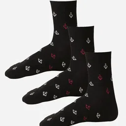 Bodycare Pack Of 3 Printed Mid Calf-Length Socks-image-18