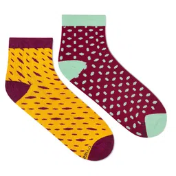 Dynamocks Unisex Pack Of 2 Patterned Ankle-length Socks-16