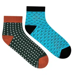 Dynamocks Unisex Pack Of 2 Patterned Ankle-Length Socks-22