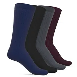TalkingSox Pack Of 4 Striped Calf Length Crew Socks-image-30