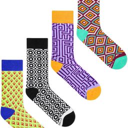 Dynamocks Pack Of 4 Patterned Above Ankle-Length Socks-image-16
