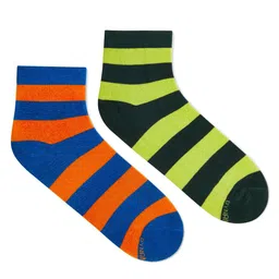 Dynamocks Unisex Pack Of 2 Striped Ankle-Length Socks-28