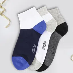 Alvaro Castagnino Men Pack Of 3 Patterned Ankle Length Socks-image-37