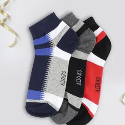 Alvaro Castagnino Met Pack Of 3 Cotton Lycra Ankle Length Socks-image-64