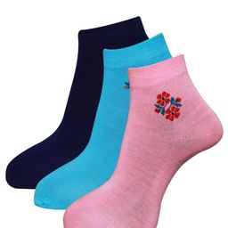 Dollar Socks Women Pack Of 3 Assorted Ankle-Length Socks-image-10