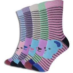 Dollar Socks Kids Pack Of 5 Assorted Pure Cotton Calf-Length Socks-image-101
